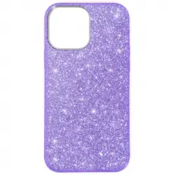Avizar Funda Purpurina Extraíble de Silicona Semirrígida Morada para iPhone 13