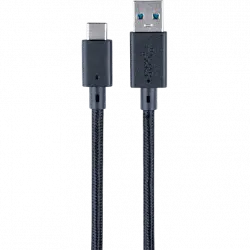 Cable USB - Nacon XBXUSBCCABLE3M, 3 m, De USB-A a USB-C, Trenzado, XBOX Series X/S, Negro