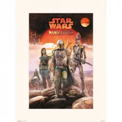 Erik Lámina Star Wars the Mandalorian Grupo 40x30cm