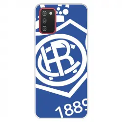 Funda Para Samsung Galaxy A03s del Recre Escudo Fondo Azul - Licencia Oficial Real Club Recreativo de Huelva