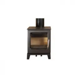 Fundicio - Estufa De Leña De Hierro Fundido Modelo Olga De 4,3 Kw