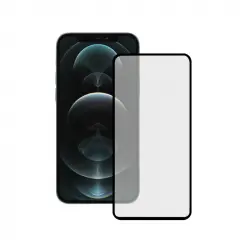 Ksix Protector de Pantalla Cristal Templado para iPhone 14 Doble Adhesivo Borde Negro