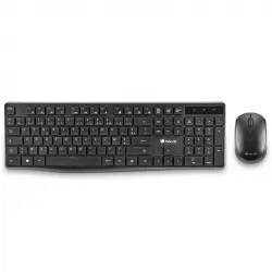 NGS Allure Pack Teclado + Ratón 1200 DPI Inalámbricos Negro