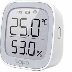 Sensor de temperatura - TP-Link Tapo T315, Pantalla 2.7", alta precisión, Batería larga duración, Gris