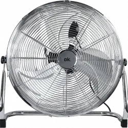 Ventilador industrial - OK OFF 40323, 80 W, 3 velocidades, aspas, 63.3 dB(A), Plata