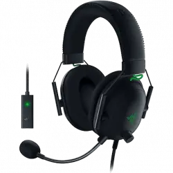 Auriculares gaming - Razer Blackshark V2, De diadema, Con cable, Negro+ Potenciador de Micrófono USB