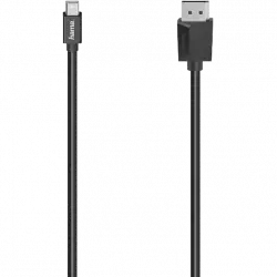 Cable DP - Hama 00200710, Mini a DisplayPort, Ultra HD 4K, 1.50 m, 21.6 Gbps, Negro
