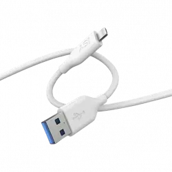 Cable USB - ISY ICS-5000-WT-AL, De USB-A a Lightning, 2 m, Blanco
