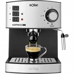 Cafetera express - Solac CE4480, Potencia 850W, 19 Bares de presión, Depósito 1.2L, Inox