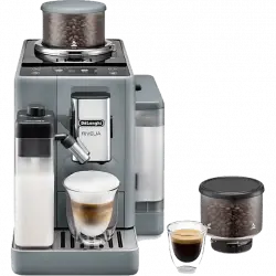 Cafetera superautomática - De Longhi Rivelia EXAM440.55.G, 19 bar, 1450 W, 2 tazas, Pantalla táctil, Depósito leche, Gris