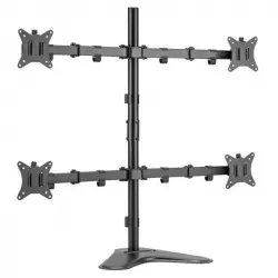 Equip 650127 Soporte de Sobremesa Doble Brazo para 4 Monitores/TV 17"-32" VESA 100x100 Max 9 Kg