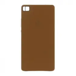 Funda Cover Trasero Vera Cuero Marrón Original Huawei Para Ascend P8