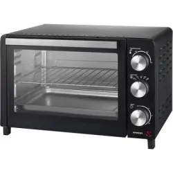 Infiniton Hsm-a18n – Horno Sobremesa, Negro, 18l, 1200w, Doble Acristalamiento, Control De Temperatura, Temporizador 60 Min.