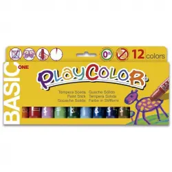 Instant PlayColor Basic One Caja 12 Témperas en Barra Colores Surtidos