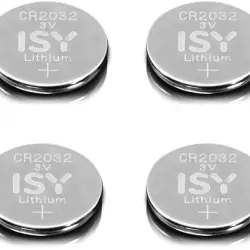 Pilas - ISY IBA 2032 CR2032, 3V, Litio, 4-pack de pilas botón