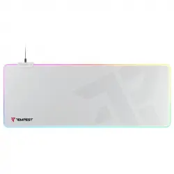 Tempest Mousepad RGB 80x30cm 3mm Alfombrilla Gaming Extended Blanca