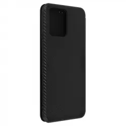 Avizar Funda Cierre Tarjetero Cordel Efecto Carbono Negra para Realme 8 Pro/8