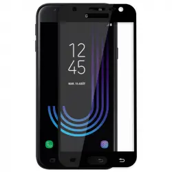 Avizar Protector Cristal Templado Borde Negro para Samsung Galaxy J3 2017