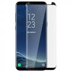 Avizar Protector de Cristal Templado con Bordes Curvos Negros para Samsung Galaxy S8