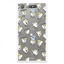 Funda Oficial Disney Chip Potts Siluetas Transparente Para Sony Xperia Xz1