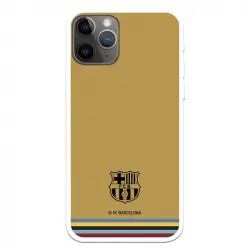 Funda para Iphone 11 Pro del Fc Barcelona Escudo Fondo Mostaza - Licencia Oficial Fc Barcelona