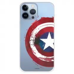 Funda Para Iphone 13 Pro Max Oficial De Marvel Capitán América Escudo Transparente - Marvel