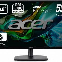 Monitor - Acer EK240YCbi, 23.8" Full HD, 5 ms, 75 Hz, 1x HDMI 1.4 + VGA, Negro
