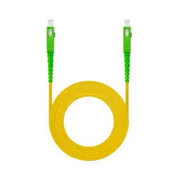 Nanocable Cable de Fibra Óptica SC/APC a SC/APC Monomodo Simplex LSZH 50m Amarillo