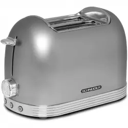 Schneider Vintage SCTO2S Tostadora 2 Ranuras 815W Plata