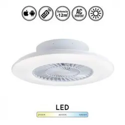 Ventilador De Techo Pequeño Aspas Ocultas, Wifi Permite Controlarlo Desde El Móvil Vía App, Modelo Coriolis.