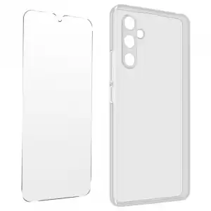 Carcasa Para Samsung Galaxy A34 5G Silicona Cristal 9h Contorno Transparente