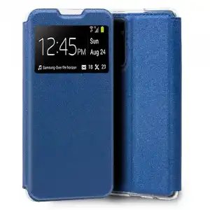 Cool Funda Flip Cover Liso Azul para Xiaomi Redmi Note 11 Pro/Note 11 Pro 5G