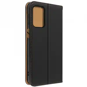Funda Para Galaxy A23 5g & M23 5g Cuero Auténtico Tarjetero Soporte Vídeo Negro