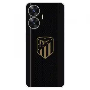Funda Para Realme C55 Del Atlético De Madrid Escudo Dorado Fondo Negro - Licencia Oficial Atlético De Madrid