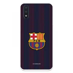 Funda Para Samsung Galaxy A01 Del Barcelona Rayas Blaugrana - Licencia Oficial Fc Barcelona