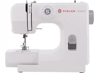 Máquina de coser - Singer M1005, Hasta 4 mm, Ancho Zig-Zag, Luz LED Stay Bright™, Blanco