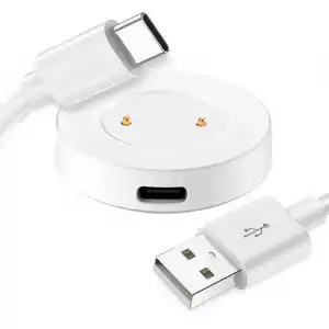 OcioDual Base de Carga 2 Pines + Cable USB 2.0 80cm Blanco para Huawei Watch GT/2/2E Honor Watch Magic/2/Dream