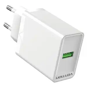 Vention FABW0-EU Cargador de Pared USB 18W Blanco