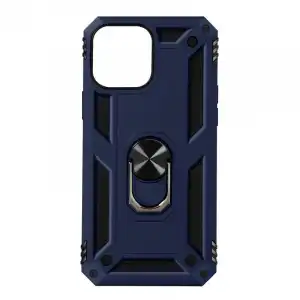 Avizar Funda Antigolpes 2 Materiales Anillo Soporte Vídeo Azul para iPhone 13 Mini