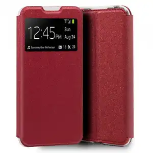 Cool Funda Flip Cover Liso Roja para Realme 6 / 6s