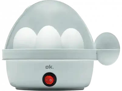 Cuece huevos - OK OEB 102W hasta 7 huevos, Señal de fin audible, Tapa transparente