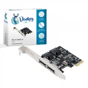 Donkey Pc Tarjeta de Expansión PCIe 2xSATA3 + 2xeSATA
