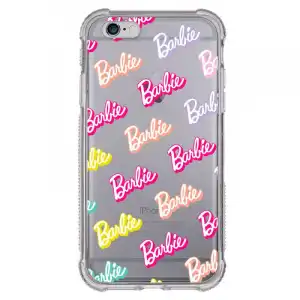 Funda Para Iphone 6 Plus Oficial De Mattel Barbie Logo Patrón Brillantina Reforzada - Barbie