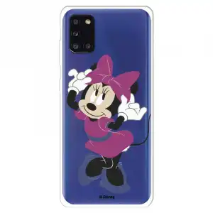 Funda Para Samsung Galaxy A31 Oficial De Disney Minnie Rosa - Clásicos Disney