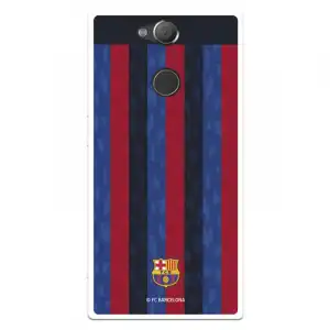 Funda Para Sony Xperia Xa2 Del Fc Barcelona Fondo Rayas Verticales - Licencia Oficial Fc Barcelona