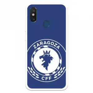 Funda Para Xiaomi Mi 8 Del Zaragoza Cf Femenino Escudo Grande Fondo Azul - Licencia Oficial Zaragoza Cf Femenino