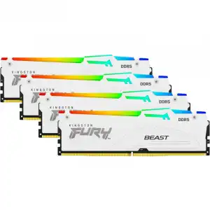 Kingston FURY Beast RGB White DDR5 6000MHz 64GB 4x16GB CL40
