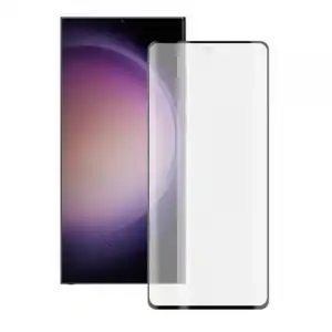 Ksix Protector de Pantalla Cristal Templado para Samsung Galaxy S23 Ultra 5G Negro