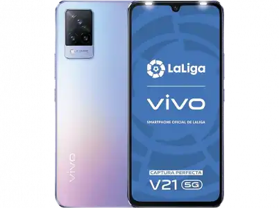 Móvil - vivo V21 5G, Violeta, 128 GB, 8 6.44" FHD+, 90 Hz, AMOLED, MTK Dimensity 800U, 4000 mAh, Android