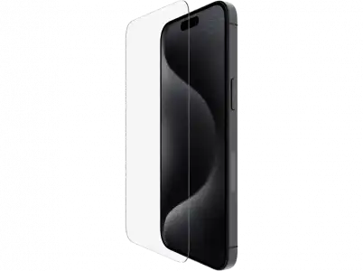 Protector pantalla - Belkin TemperedGlass, Apple, iPhone 15 Pro Max, Cristal templado